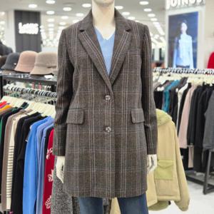 [조이너스]여성 정장 24신상 일자빗 모직 롱 겨울 자켓JEW1WJK02