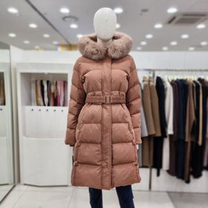 [조이너스]여성 롱 패딩 23신상 여우털100% 거위털 누빔 점퍼DW0
