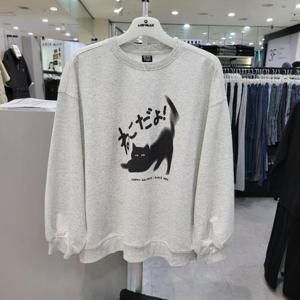 에어워크주니어 sh06 쿠션지 앞판 고양이 맨투맨티셔츠 R257G1251A