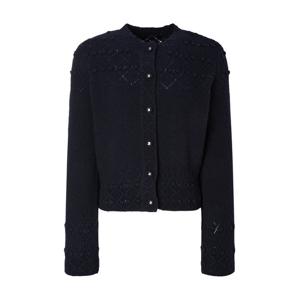 질스튜어트 뉴욕 여성 25FW 시즌오프네이비 패턴 울혼방 가디건 JSSW5D170N2