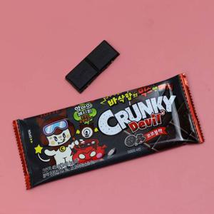 롯데웰푸드 크런키 데빌 코코아 & 클랙쿠키 코코블랙 45g