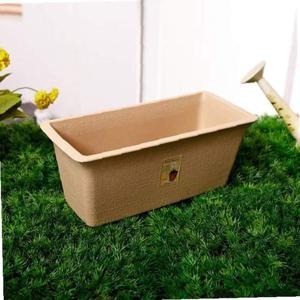 웰빙 직사각화분 1호-베이지 분갈이화분 인테리어