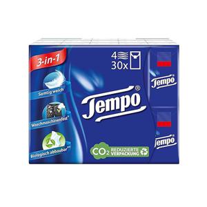 템포 티슈 휴대용 여행용 행키 갑티슈 4겹 10매 30개입