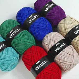 [한올스]리네아 벨벳 뜨개실 털실 목도리 돌핀 히말라야 우동