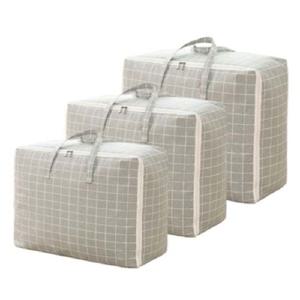 이불보관함 58L 모던 체크 부직포정리함 수납 생활