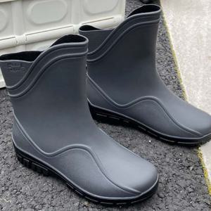 남자레인부츠 심플 남자 라인 장화 2컬러 캐주얼 레인부츠 미들