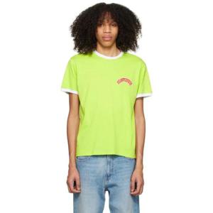 26 SS 블루마블 남성 그린 자수 티셔츠 231950M213002