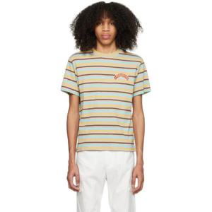 26 SS 블루마블 남성 멀티컬러 스트라이프 티셔츠 231950M213004