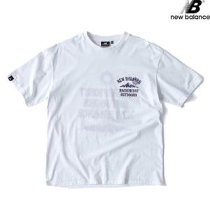 뉴발란스 NBNEC29113-WH 오가닉 코튼 일러스트 반팔티 남녀공용 티셔츠