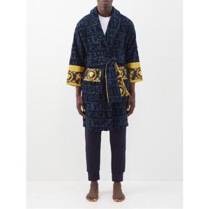 26 SS 베르사체 아이 러브 바로크 바스로브 가운 네이비 ZCOSP052 Z4002