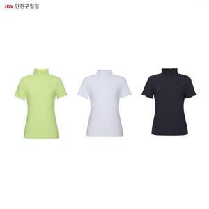 JDX X2TSW6544 골프 여성 골지 하이넥 반팔 티셔츠