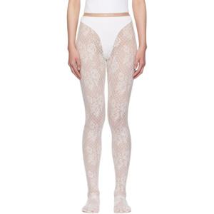 26 SS 발렌티노 여성 오프 화이트 레브로데 레이스 스타킹 251476F076008