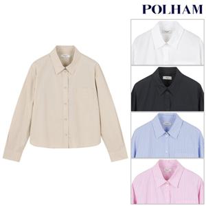 폴햄  여성 포플린 크롭 셔츠(PHF3WC2022)