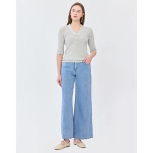 질스튜어트 뉴욕 여성 25FW 시즌오프 블루 워싱 면 데님팬츠 JSPA5D550B2