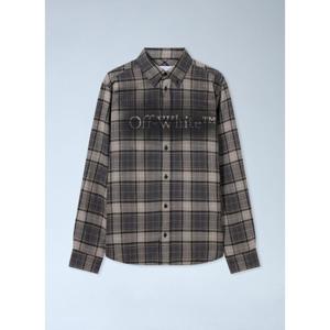 오프화이트 로고 체크 플란넬 셔츠 OMGE04MF25FAB0030710