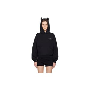 26 SS 코페르니 여성 블랙 오가닉 코튼 후드티 261325F097004