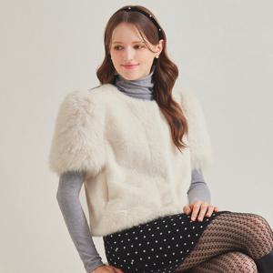 [포커스]인조퍼 배색 반팔 베스트 PBBF5W1VT4961