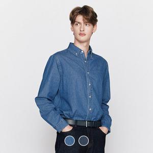 [지오다노] 남성 봄 간절기 코튼 면 데님 청남방 셔츠/청셔츠 046507
