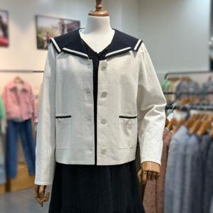[써스데이아일랜드]세일러 카라 면 자켓 t252mjk137
