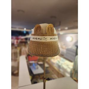 밍크뮤ch 스티치포인트왕골썬캡 백일돌유아베이비어린이모자 (3631480601)