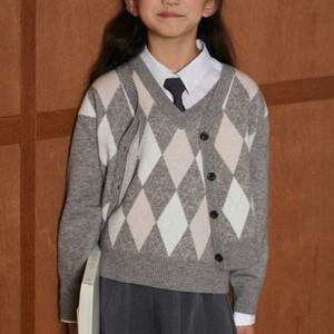 [스파오키즈][키즈]크롭아가일가디건 (SPCKD49KG2-T)