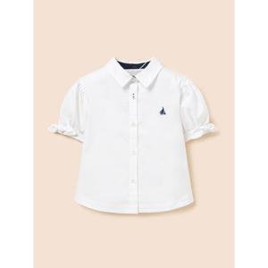 [빈폴키즈] 여아 옥스포드 반소매 셔츠  화이트 (BI6365GE11)