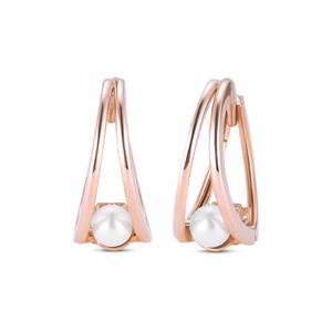 [도로시] 14k 삼각 라인 진주 귀걸이