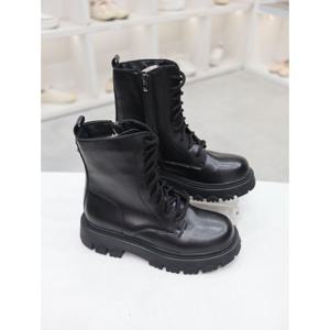 [코디엘루]퍼안감 레이스업 여성 워커 앵클 부츠 5cm CDSP500103