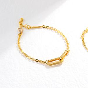 24K 순금 팔찌 더블 클립 체인 7.5g+18K 잠금장식