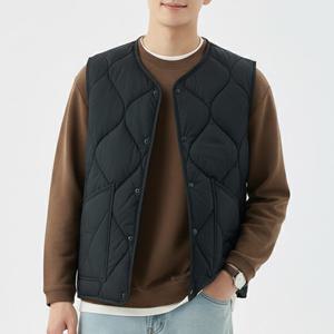 라운드 웨이브 누빔 남성 웨이브 조끼 IS-JK92