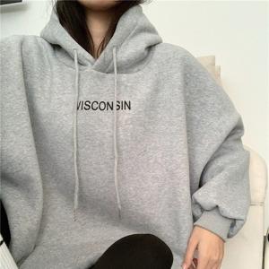 여성 레터링 기모 오버핏 데일리 후드티 SSH-137