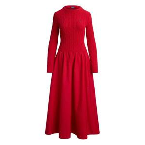 폴로 랄프로렌 미디 원피스 211A96349 001 RED