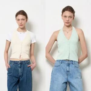 [플랙진] 여름 홀터넥 니트 PWTH2NTL26W