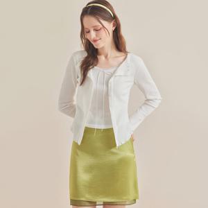 [포커스]레이스 나시 배색 가디건 PBBF6S1KC4671