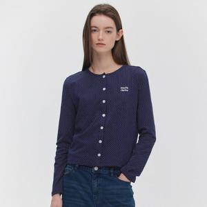 [마리끌레르] [정가69,000] 베이직 로고 도트 가디건(MAGALS06MNY)