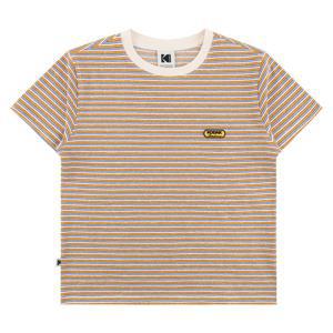 코닥 멀티 스트라이프 반팔 티셔츠 우먼 K6222LRS33YLW