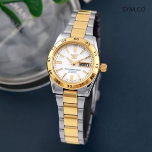 세이코5 SYMG42K1 데이데이트 골드콤비 라운드 오토매틱 여자 메탈 시계 d