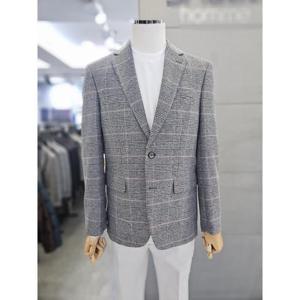 바쏘옴므 세이브존03 바쏘옴므 남자 봄 여름 자켓 그레이 핑크 글렌체크 콤비 WSAQA2JS56A