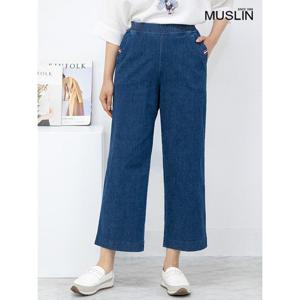 [모슬린]엄마옷 면 청 통바지 613FGH399 마담/중년여성/빅사이즈