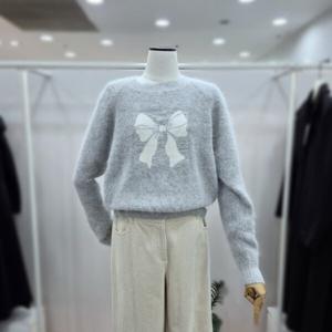 [잇미샤][잇미샤] 리본 자가드 앙고라 니트 티셔츠(ITPCYPO840)_