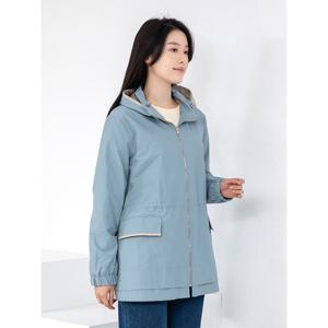 [모슬린]엄마옷 반후드 배색 야상점퍼 613FGH457 마담/중년여성/