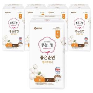 [좋은느낌][좋은느낌] 좋은느낌 좋은순면 팬티라이너 롱 36Px5팩