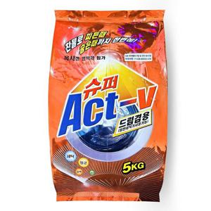 슈퍼 Act-v 액티브 일반 드럼 겸용 세탁 가루 세제 5kg
