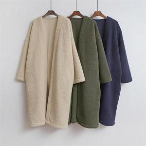 [강물처럼]빅사이즈사랑해요 C038L011 뽀글이오버핏롱자켓 EM (6