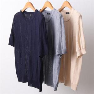 [강물처럼]빅사이즈사랑해요 D205L104 데일리기본골지반팔티 AP