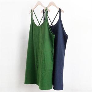 [강물처럼]빅사이즈사랑해요 1993L106 크로스 린넨 원피스 WW (7