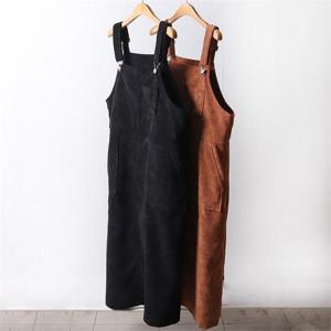 [강물처럼]빅사이즈사랑해요 F569L111 던킨멜빵골덴롱원피스 CH