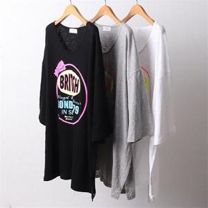 [강물처럼]빅사이즈사랑해요 D318L204 유넥형광브리티긴팔티 KY