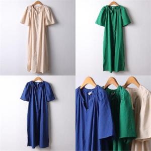 [강물처럼]위쉬몰 LY 넥밴딩반팔마원피스(I807H206) 빅사이즈 (8