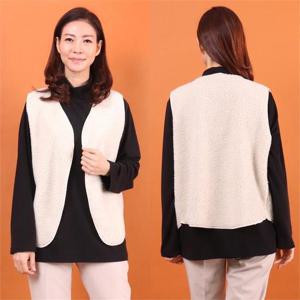 [강물처럼]빅사이즈사랑해요 7704L209 오픈 양털 베스트 WW (906